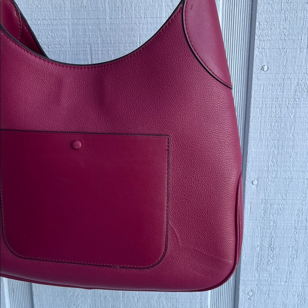 Kate Spade Aster Shoulder Bag Cranberry Cocktail Pebbled Leather EUC WKR00567 - Picture 8 of 12